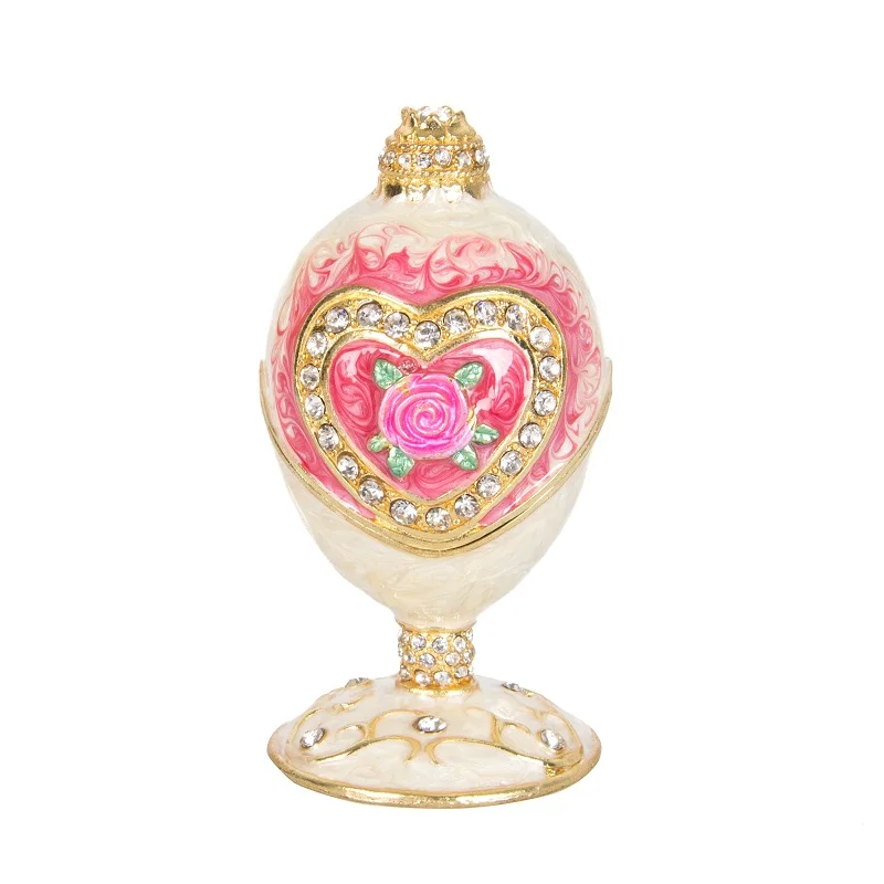 QIFU Beautiful Faberge Egg Trinket Box Craft Home Decor