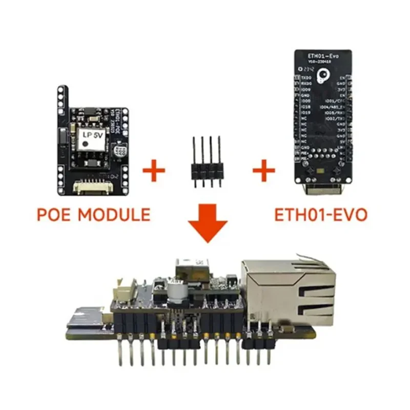 AC57-ETH01-EVO ESP32-C3 Wifi 블루투스 개발 보드 이더넷 3 In 1 Iot 게이트웨이 통신 게이트웨이(POE 모듈 포함)