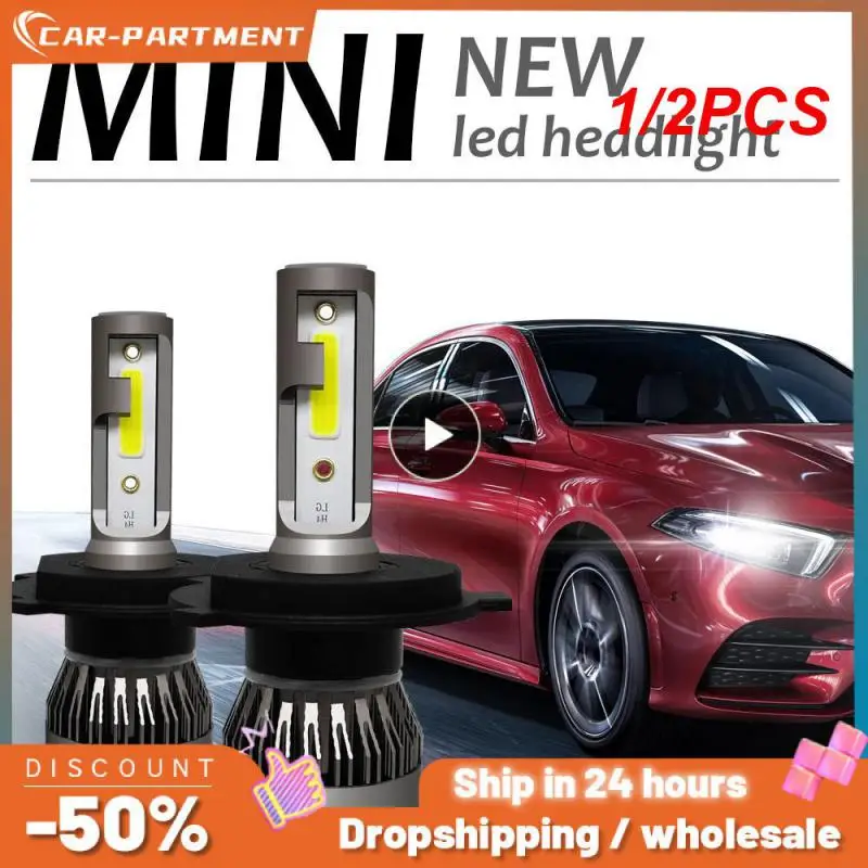 

1/2 шт., лампы для фар 9003 HB2, 120 лм, 6000 К