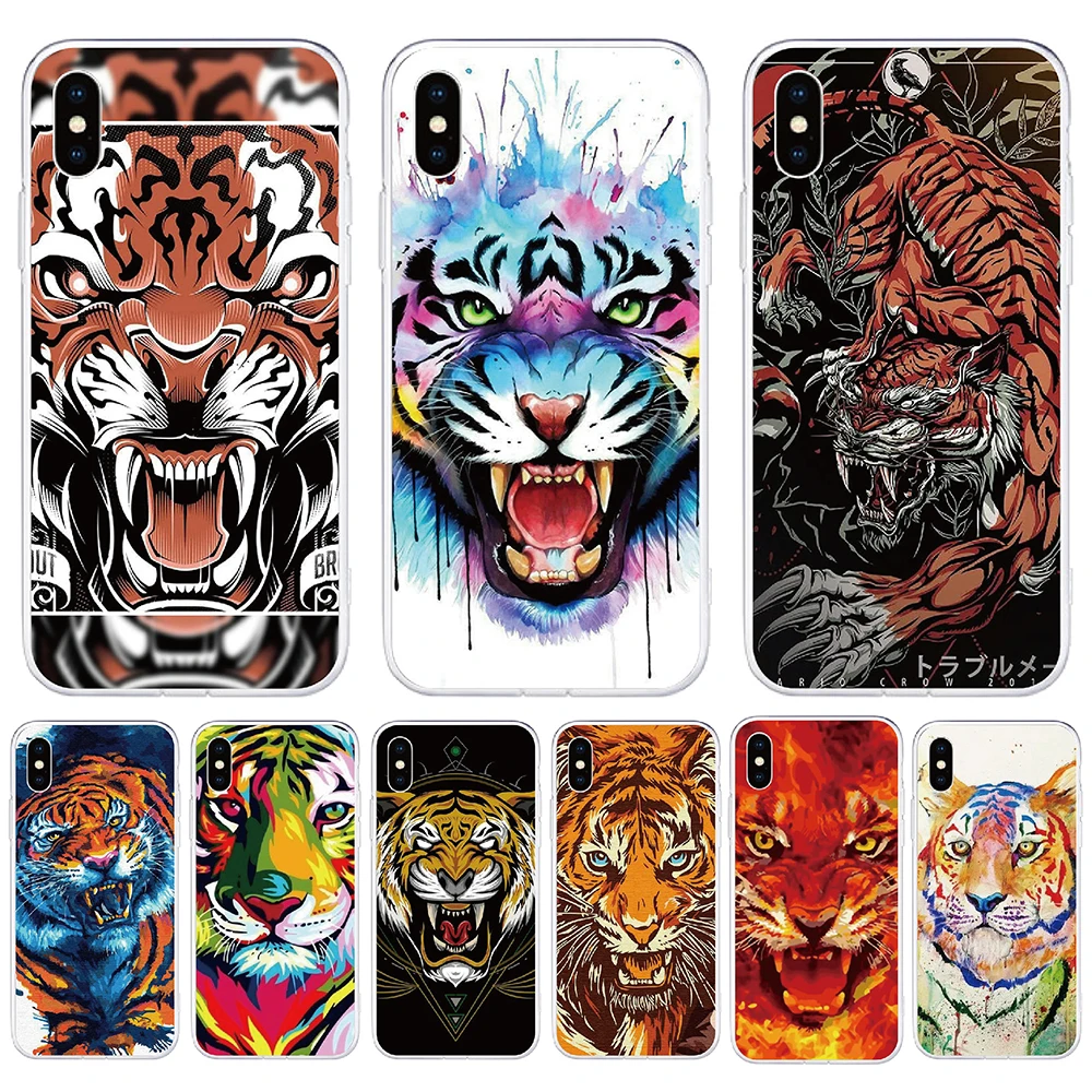 Phone Case For Moto E7 G8 Power Lite Z2 Force One Pro Hyper Action Vision Fusion Edge Plus Soft TPU Anime Tiger Back Cover Case
