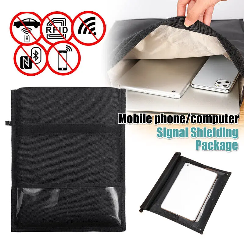 

Laptop Faraday Mobile Phone Notebook Blocker Bag RFID RF Signal Blocker Shielding Safety Package Anti-theft Brush Pouch 35*45cm