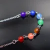 7 Color Beads Chakra Chain Hollow Bead Pendulum Chain Power Stone Pendulum Pendant Accessories Chain 2