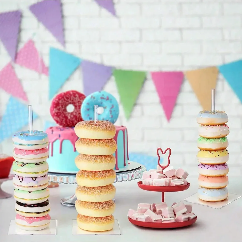 1pc Donut Stand Acrylic ,Clear Bagel Holder Stand, Donut Tower Stand, Donut Display Stand for Dessert Table, Doughnut Holder