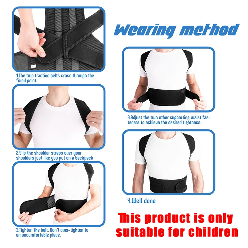 Back Corrector Corset Magnetic Posture Corrector Straight Shoulder Brace Lumbar Support Pain Relief For Children posture corrector
