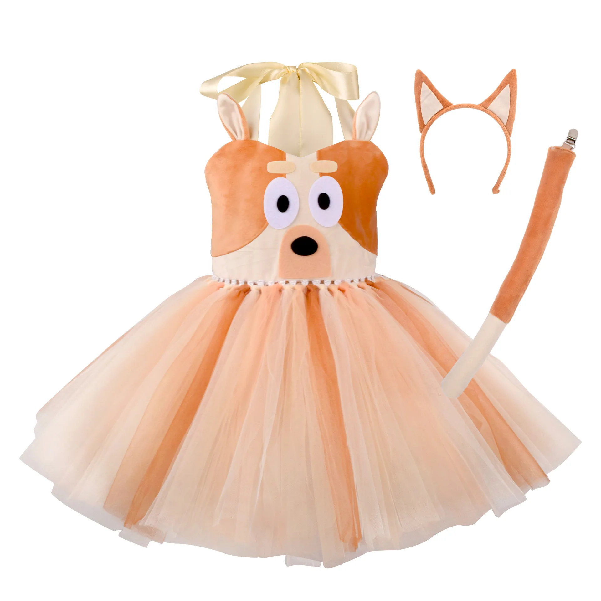 thumbnail image 2 of Bluey Bingo Costume For Toddlers - Official Character Dress With Headband Size 2T 2 of 11