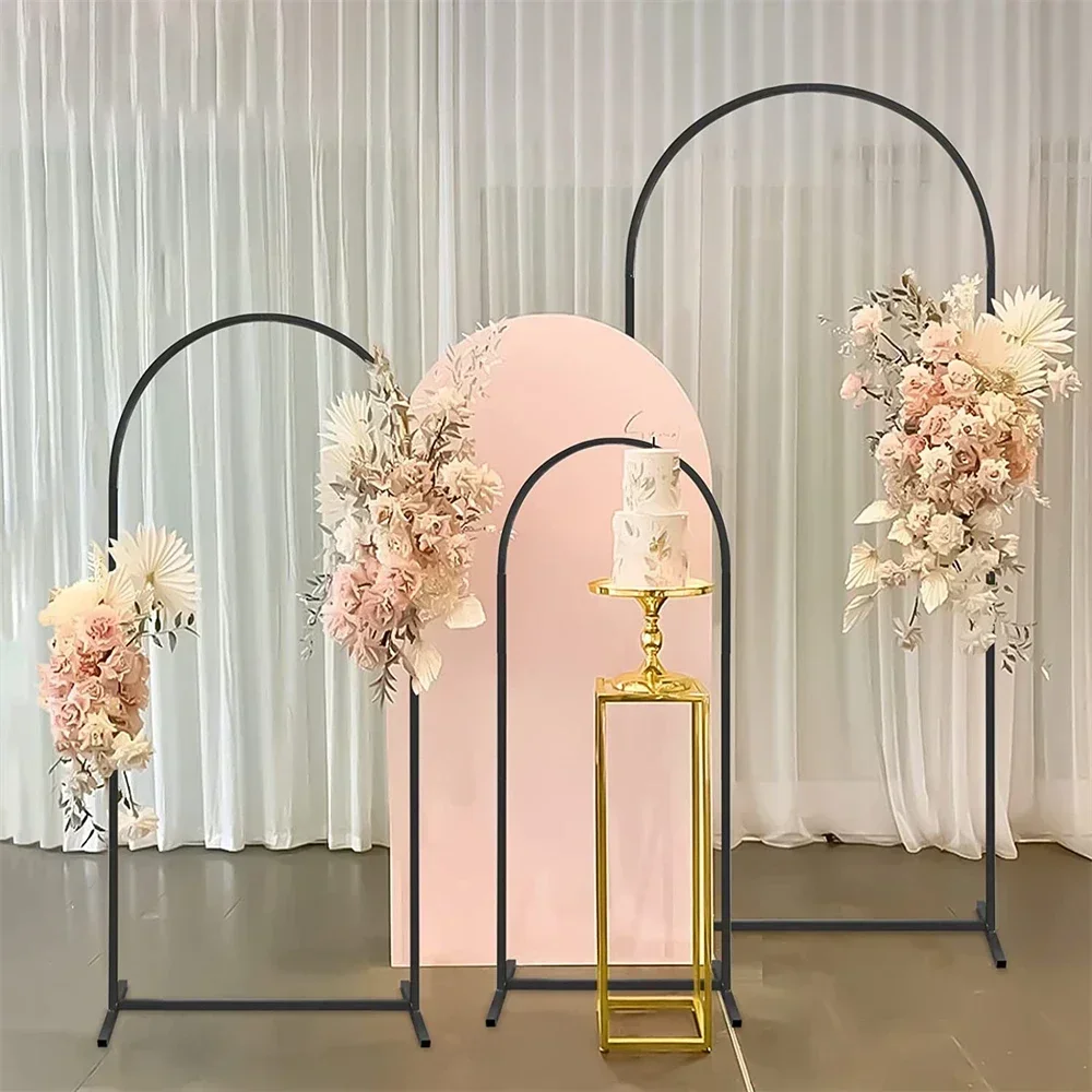 Metal Backdrop Stand Balloon Arch Frame Kit Graduation Birthday Party Wedding Decoration Baby Shower Supplies Backdrop Stand