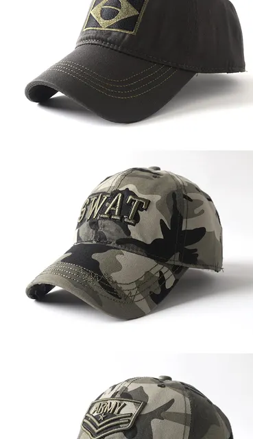 Men's Camouflage Baseball Cap Ladies Spring Autumn Winter Outdoor Hunting  Jungle Military Cap Air Gun Tactical Training Hat Men