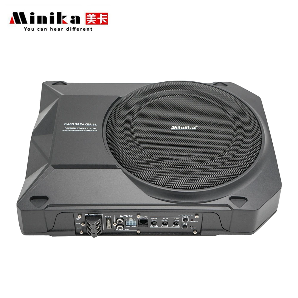 10 Inch Active Subwoofer Car Audio Sub Woofer Speakers With Amplifier Car Speaker Auto Audio System Under Seat Bass Woofers