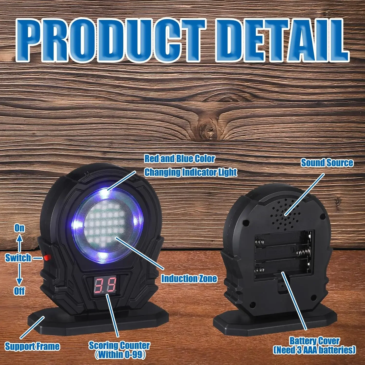 Infrared Induction Electronic Scoring Laser Target Color Sensitive Shooting Practice with Sound Effects Training Toy Equipment