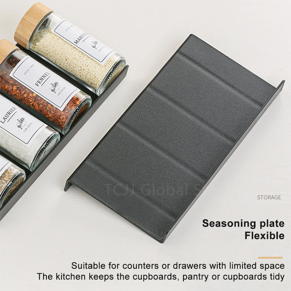 2/4/8 Layers Kitchen Spice Drawer Organizer Adjustable Spice Rack Spice Jars Seasoning Bottles Cabinet Pantry Kitchen Organizer 5