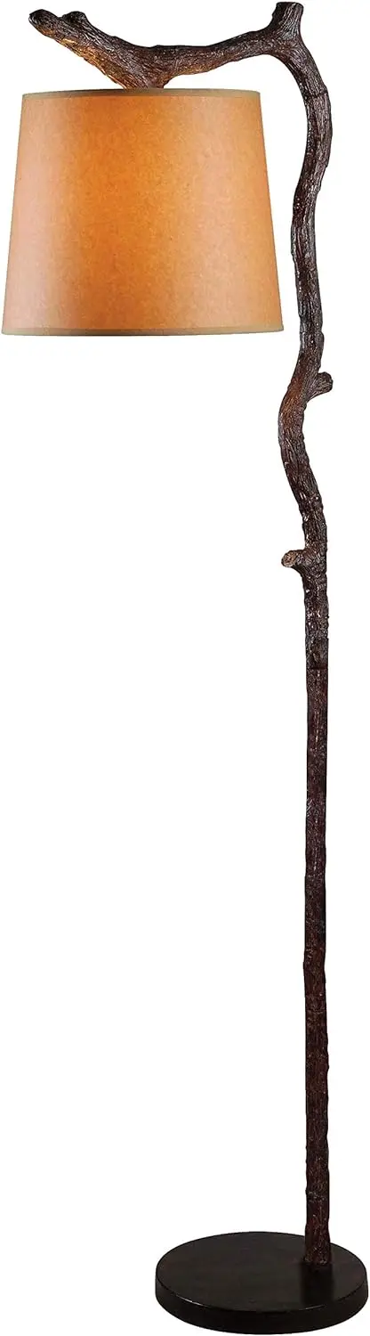 

Overhang Floor Lamp with Bronze Finish, Rustic Style, 61" Height, 17.75" Width, 12" Depth Lamp led w empotrable Downlight speake