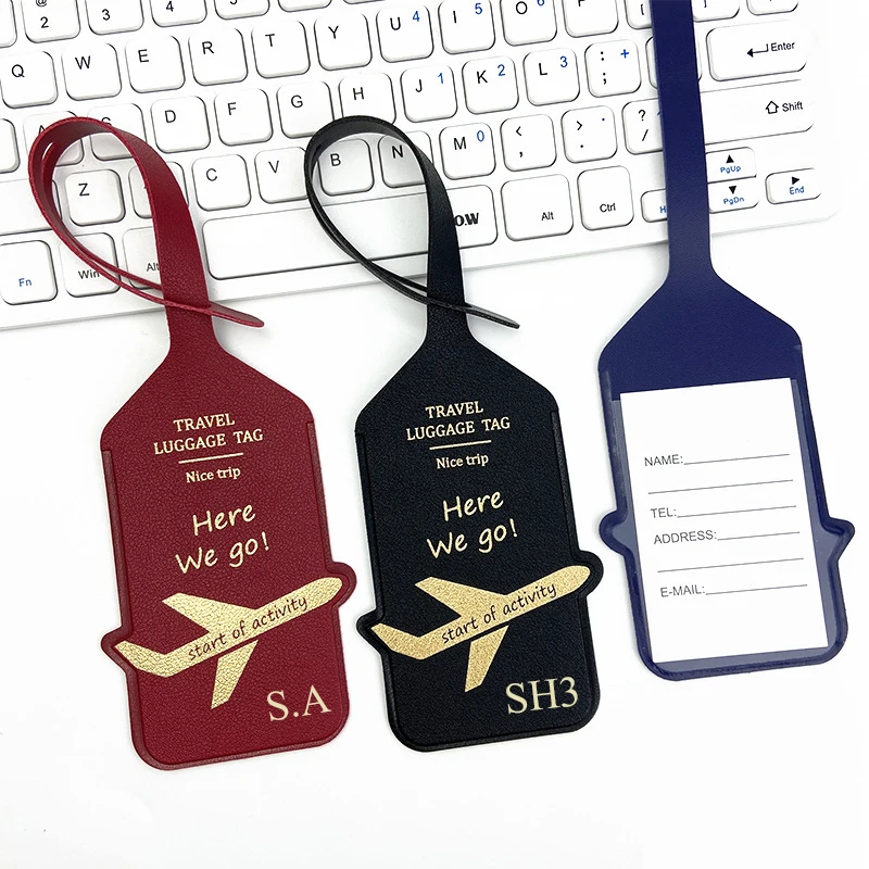 Personalisierter Reisepasshalter und Gepäckanhänger in Geschenkbox, Modisches DIY-Reisezubehör, Großhandel mit Gravur-Logo, Reisebrieftasche – Detail 15