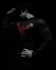 Breathedivinity Compression Long Sleeve Quarter Zip tops Muscle GYM Fitness Mock Neck in Black Wolves Club Y2K 5