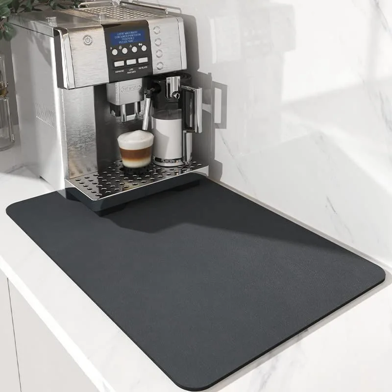 Super Absorbent Anti-slip Coffee Dish Large Kitchen Absorbent Draining Mat  Drying Mat Dry Rug Kitchen Dinnerware Placemat