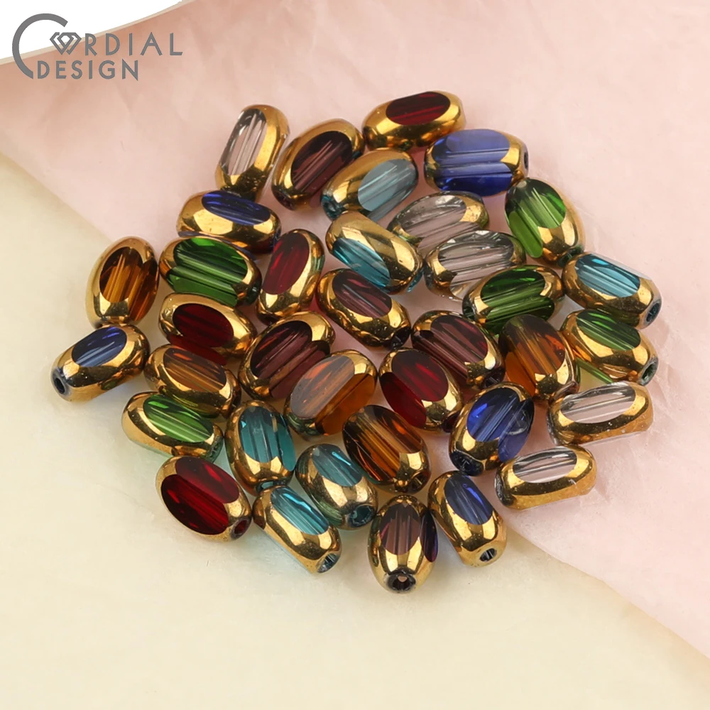 Cordial Design 4*7MM 500pcs Beads Making/Aurora Effect/DIY Making/Glass Bead/Oval Shape/Jewelry Findings & Components/Hand Made - cordial