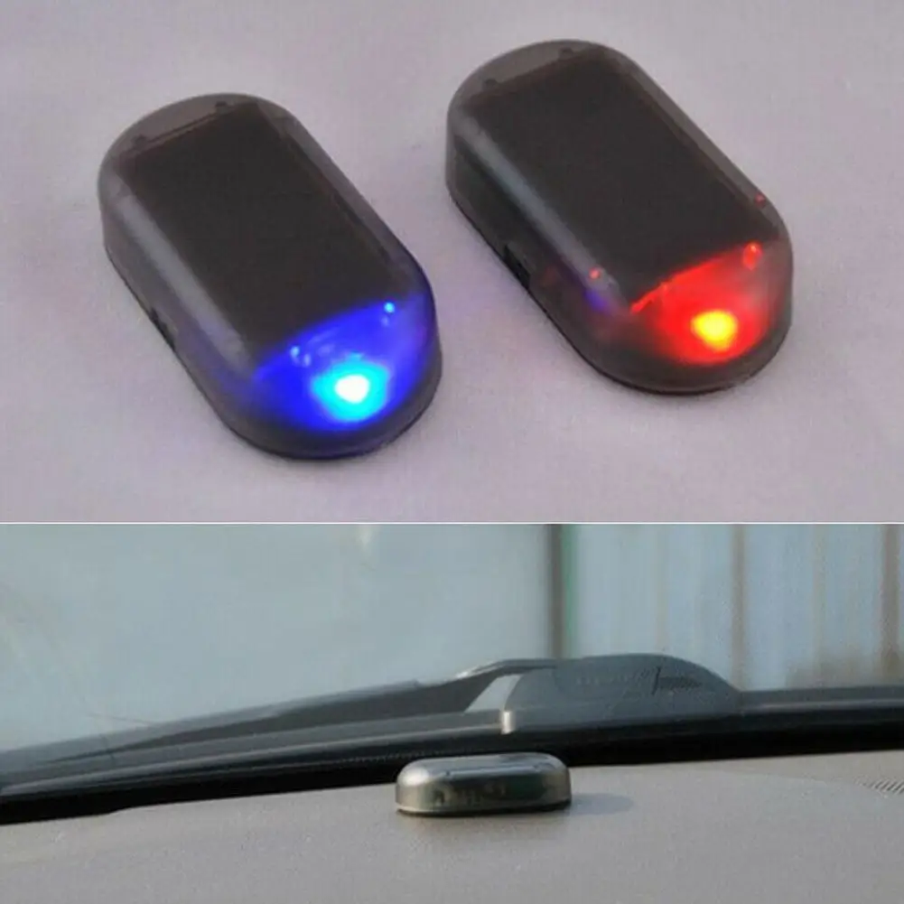 Solar Powered Car Fake Security Light Universal Warning Alarm Anti-Theft System Security LED Strobe Lamp Caution Light Sign L1R7