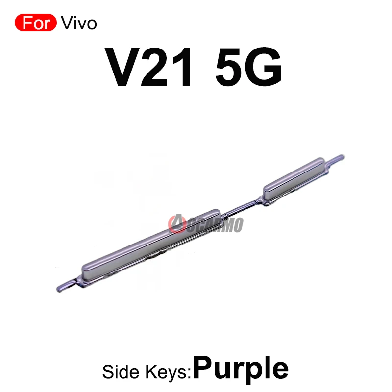 Vivo V21 4G / 5G 전원 켜기 끄기 볼륨 측면 키 버튼 검정색 파란색 교체 수리 부품