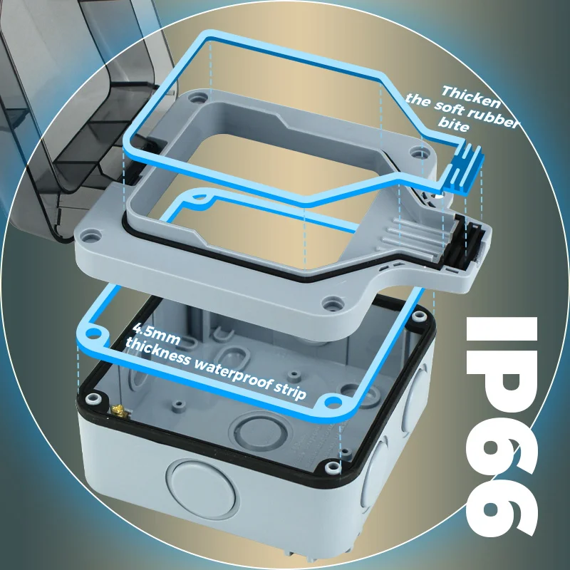Avoir IP66 المقابس الكهربائية والتبديل مقاوم للماء...