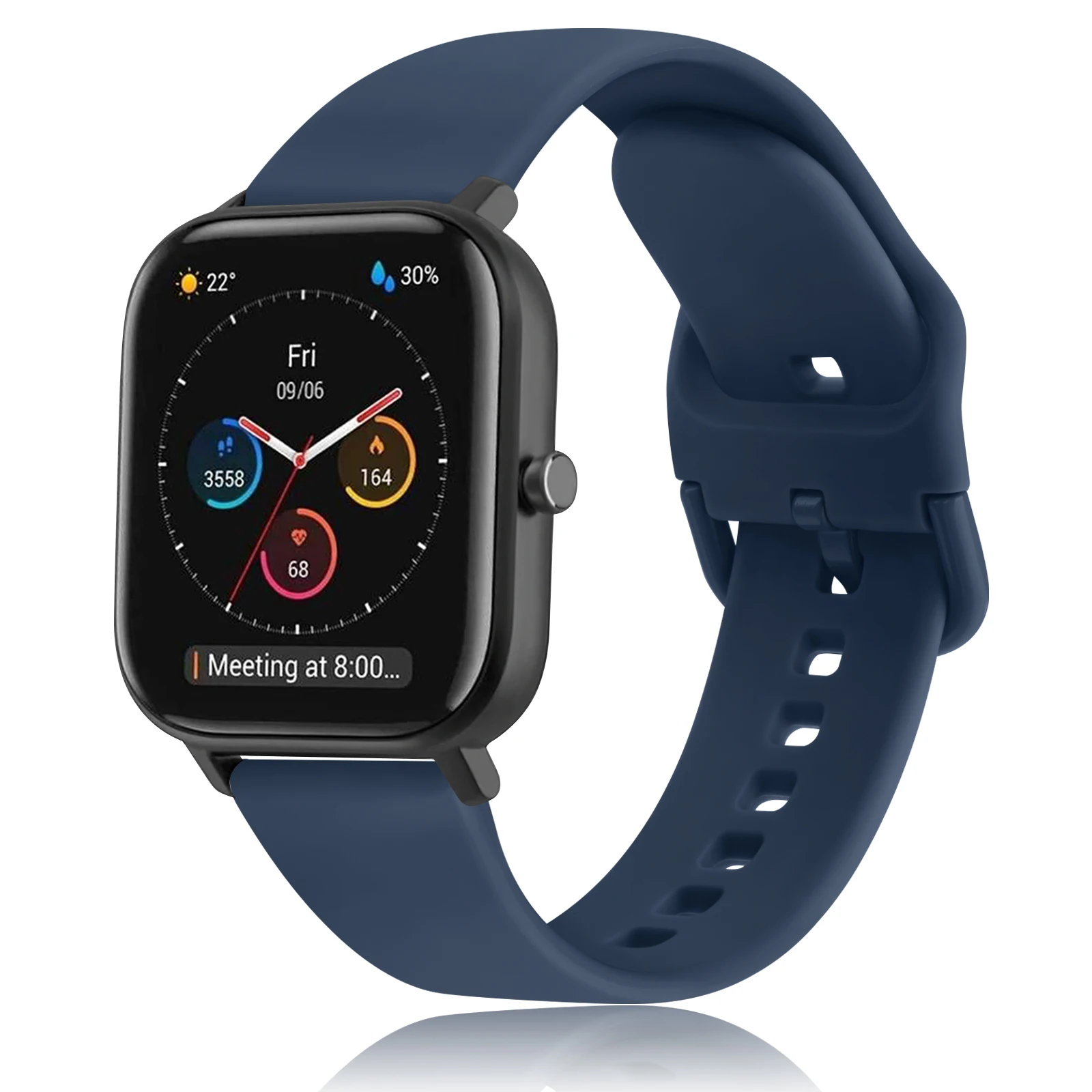 Versatile Silicone Watch Band - 20mm/22mm Adjustable Strap