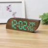 Digital Alarm Clock Temperature Humidity Date 3 Alarms 2 Display  Unlimited Snooze Table Clock 12/24H Night   Clock 1