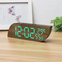 Digital Alarm Clock Temperature Humidity Date 3 Alarms 2 Display  Unlimited Snooze Table Clock 12/24H Night   Clock 1