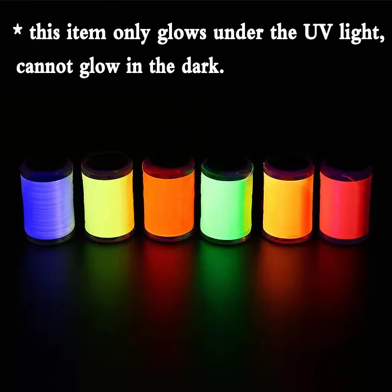 6 optional UV fluo colors standard 6/0 rod winding thread 150D polyester filaments thread trout bass pike flies exclusive-use