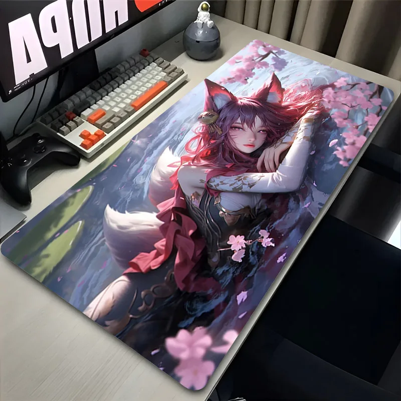 

Ahri League of Legends Gaming Table Mat Laptop PC Non Slip Mouse Pad Sexy Anime Girl Deskmat Cute Keyboard Office Pads Mousepad