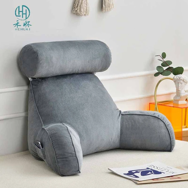 Back Pillows For Sitting In Bed Reading Pillow For Bed Bed Chair Pillow  With Arms Ideal For Sitting In Bed Working On Laptop - AliExpress