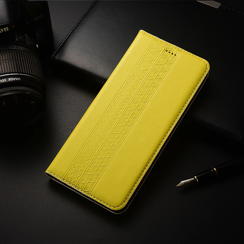 Business Genuine Leather Case for Samsung Galaxy A54 A01 A04e A04s A13 SM A137 A14 A34 5G 4G Phone Wallet Flip Magnetic Cover