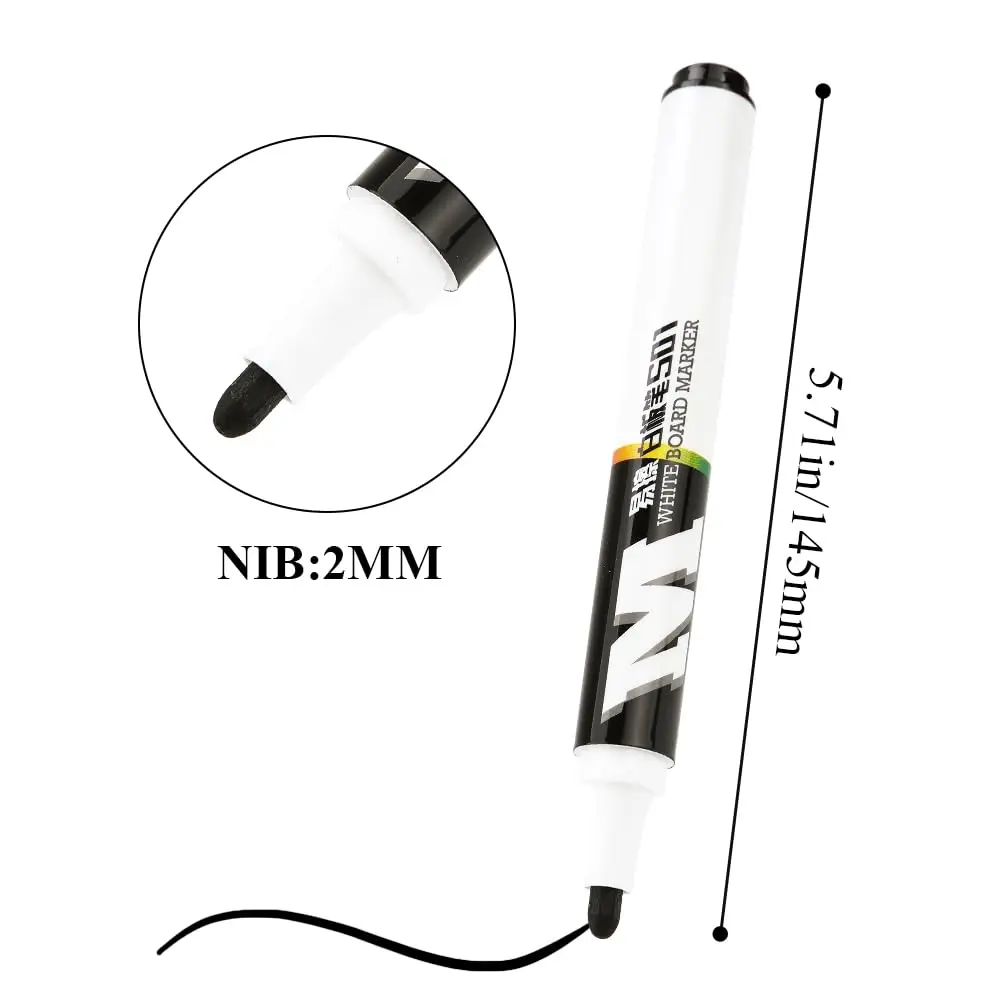 M&G 10PCS Whiteboard Markers Black Dry Erase Markers Fine Tip for Kids, Perfect for Classroom