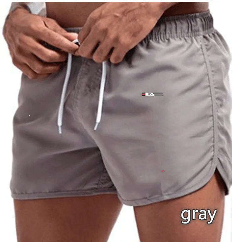 Sports shorts men New Mens Sexy Swimwear Shorts Gym Running Workout Shorts Beach Board Shorts with Liner Pockets Towel Loop 5
