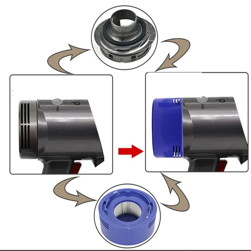 Enhanced Motor Back Cover with HEPA Filters for Vacuum Cleaner Replacement Parts