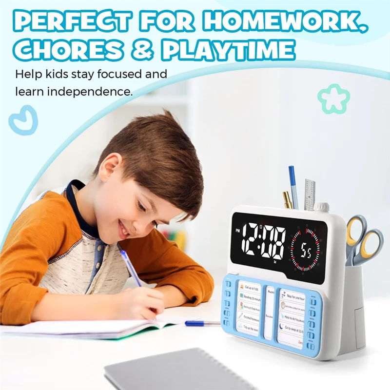 Kids Routine Planner Board Jalzdieod Visual Timer & Task Board For Kids ...