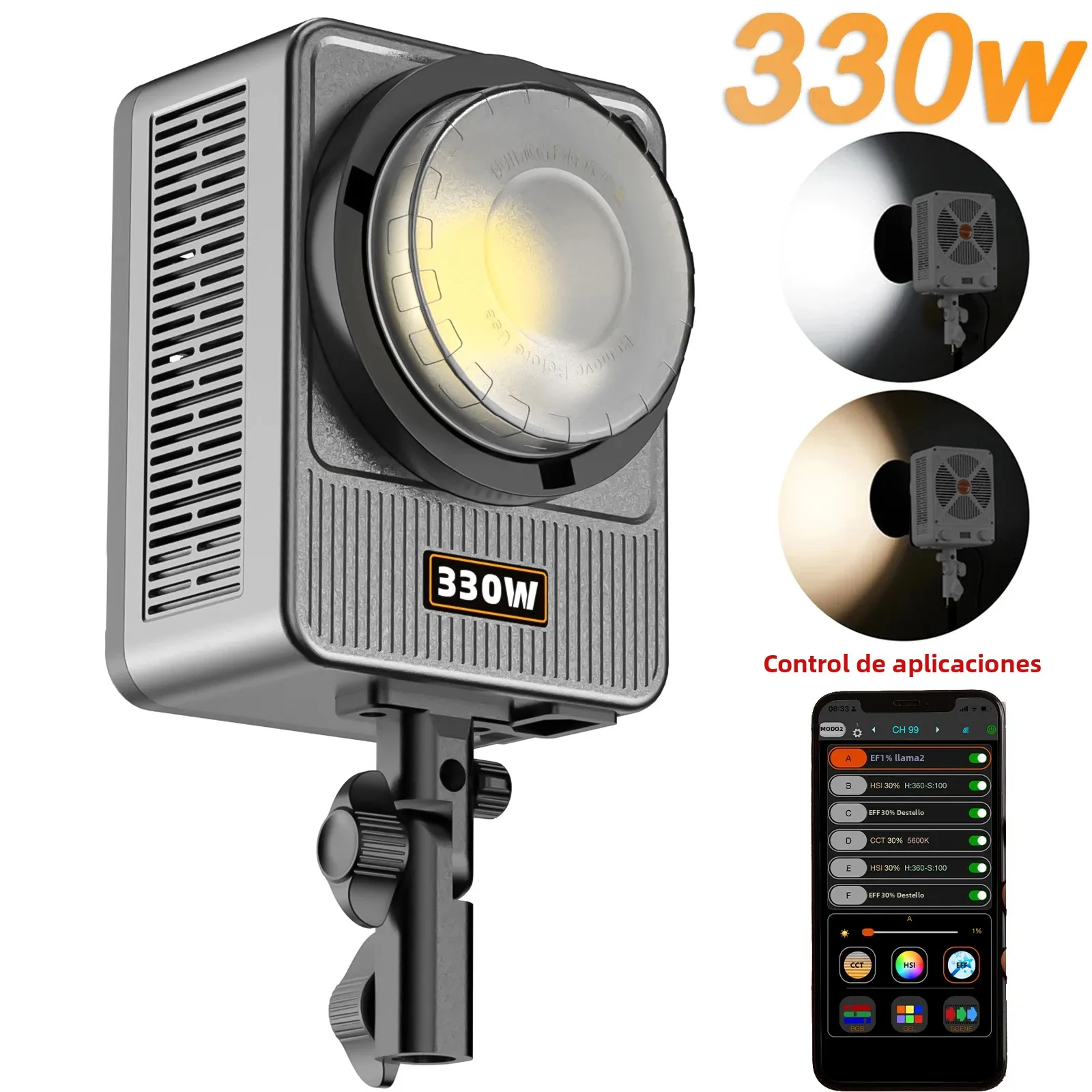 💡 Luz De Relleno LED Recargable Para Cámara – 3000-5500K, 1200mAh, 62 Cuentas – Selfie, Vídeo Y Fotografía – Portátil Con 3 Soporte Garra Fría