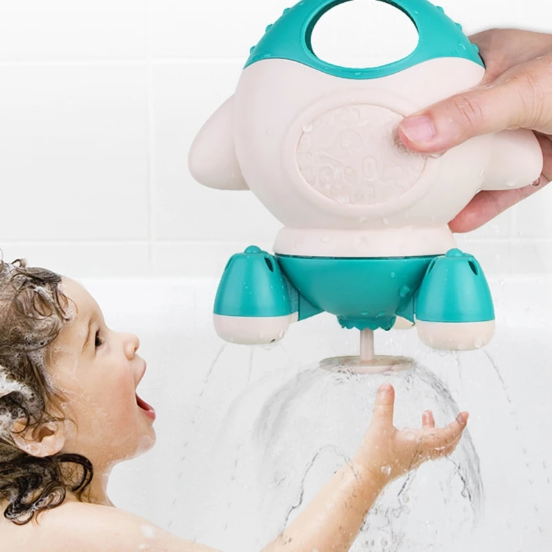 2022 Baby Bath Toys Fun Bath Play Toy Rocket Swimming Pool Educational Rotating Bathtub Toy Gift Boy And Girl Baby Bite Free 1