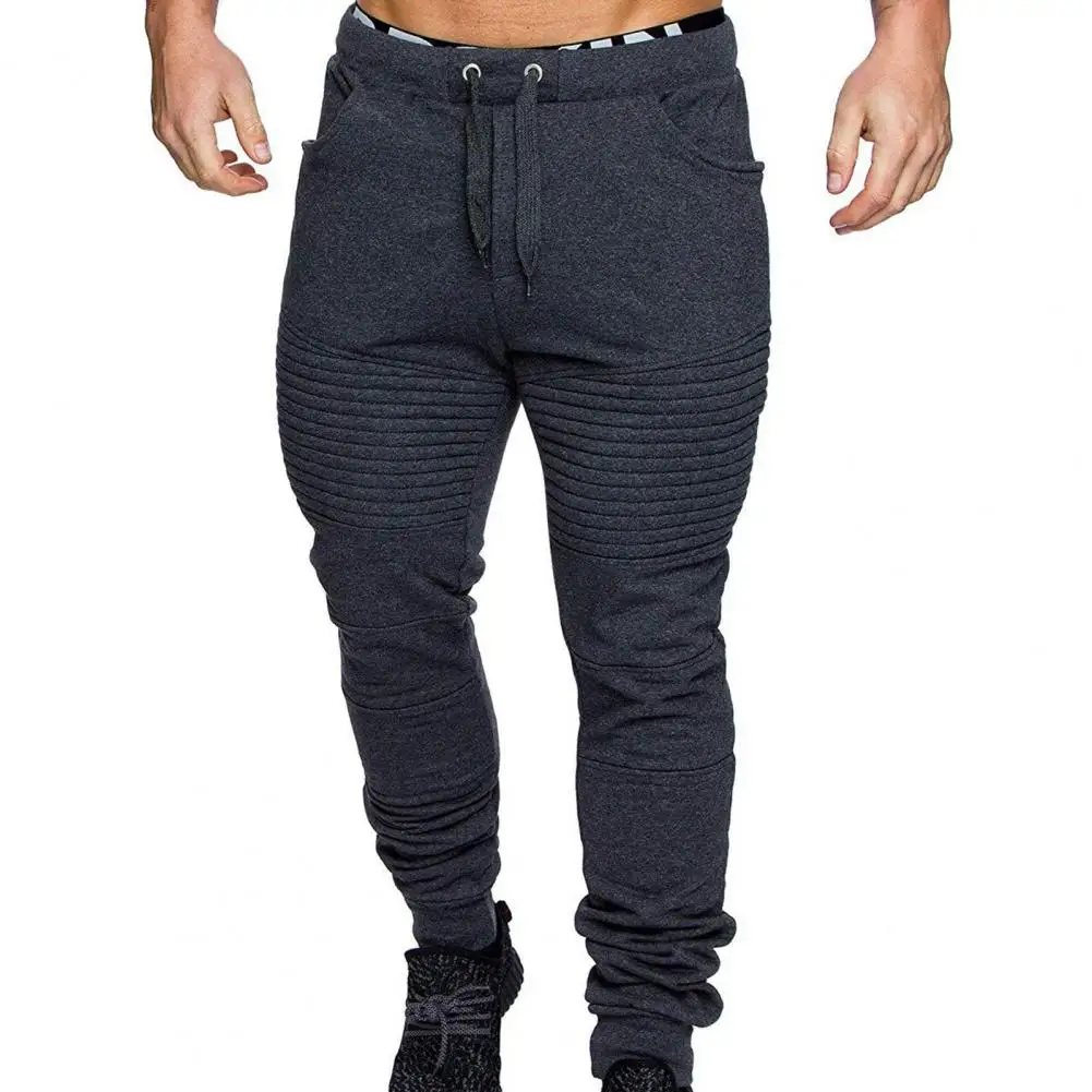 Sport Jogging Trousers Fleece Sweatpants Casual Men Trousers Camouflage Print Elastic Waist Drawstring Spring Pants Ankle-banded Wear-resistant Men Sweatpants Sports