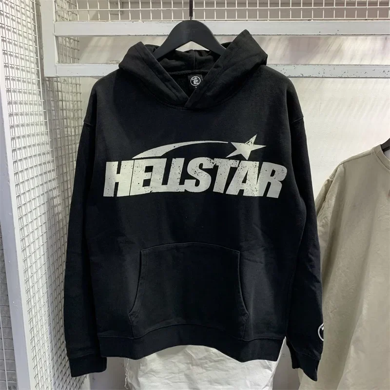 

2024ss Black Logo Printing Hoodies Men Women High Quality Pure Cotton Oversized Sweatshirt