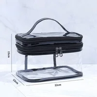 Transparent Cosmetic Bag Female Net Celebrity Large-capacity Travel Girl Portable Portable Waterproof Wash Bag Storage Bag Purse 1