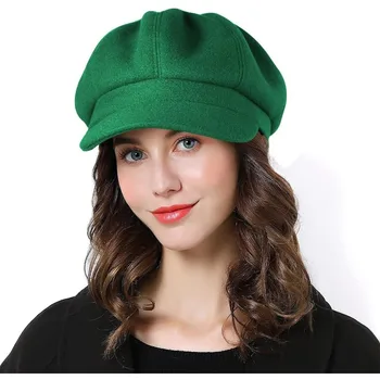 Women Beret Newsboy Hat French Wool Cap Classic Autumn Spring Winter