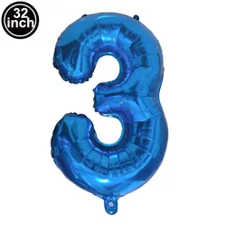 Celebratory Number 0 Jumbo Balloons - Multicolor 32 - Inch Party Decor - Other (Blue)