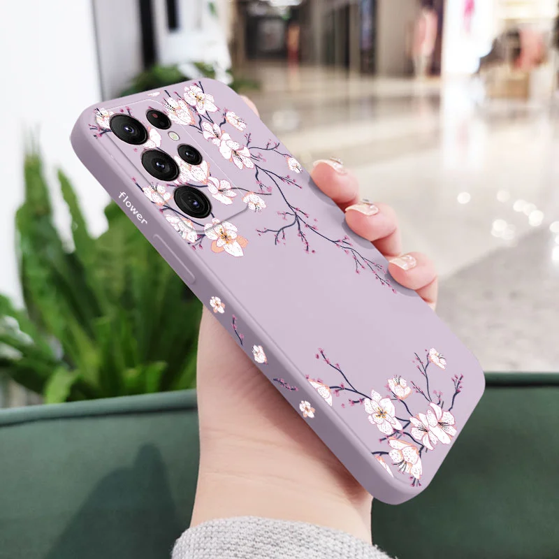 thumbnail image 1 of Plum Blossom Phone Case For Samsung Galaxy S24 S23 S22 S21 S20 Ultra Plus FE S10 S9 S10E Note 20 ultra 10 9 Plus Cover, 1 of 5