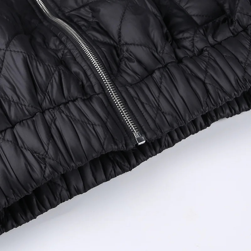 Sólido o Pescoço Mulheres Oversized Curto Cabolsa Feminino Gola Manga Comprida Zíper Grosso Jaqueta Parkas 2022 Primavera Outono Inverno 30 Computers & Electronics
