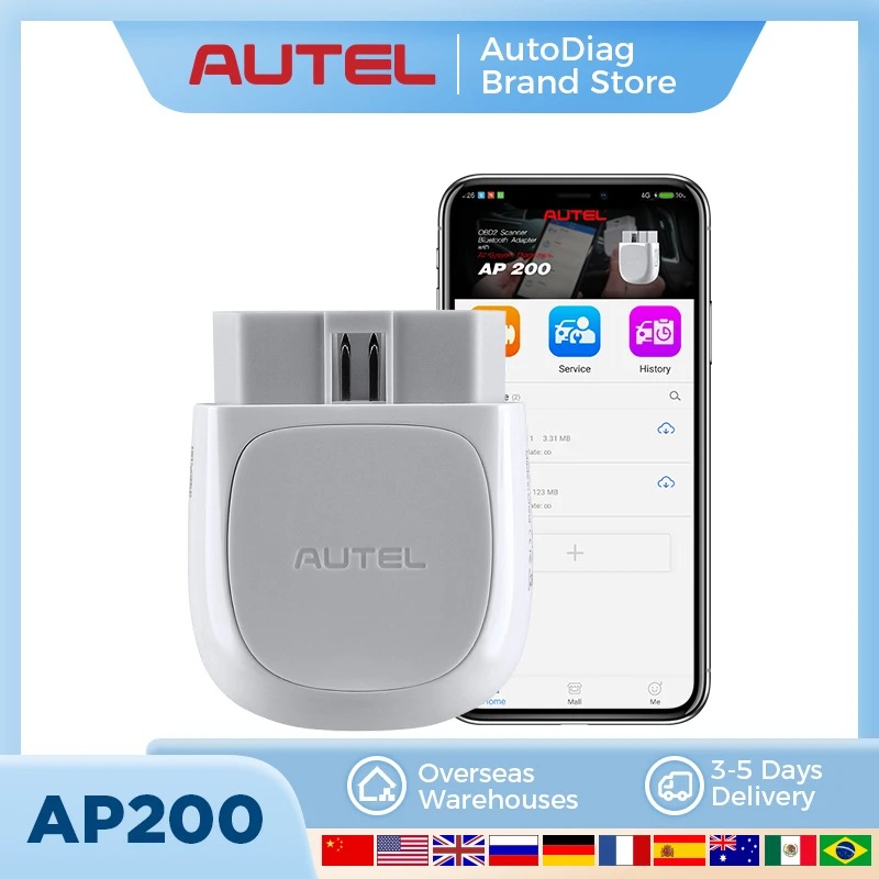Autel MaxiAP AP200 Scanner Bluetooth OBD2 All System Automotive Diagnostic Tool TPMS Code Reader EPB Tool