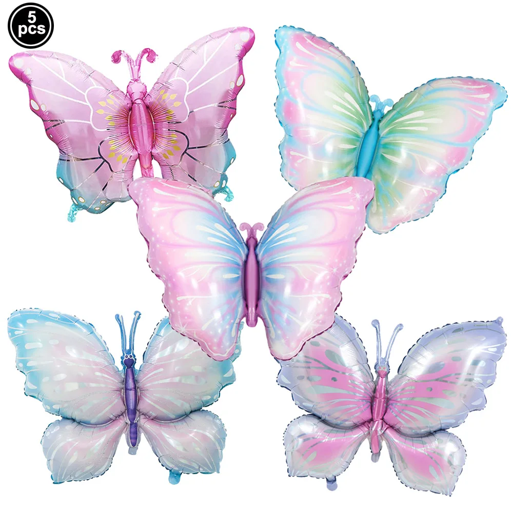 Colorful Butterfly Foil Balloon Set - Party & Event Decorations