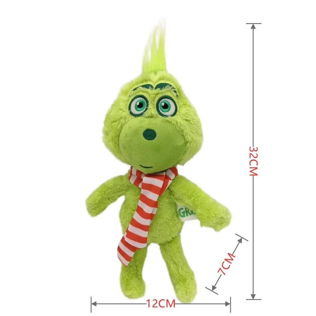 Grinch Plush Toy - Cartoon Style Holiday Decor and Gift