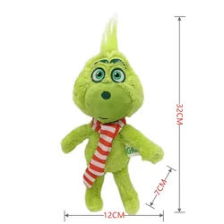 Grinch Plush Toy - Cartoon Style Holiday Decor and Gift (32cm - 3)