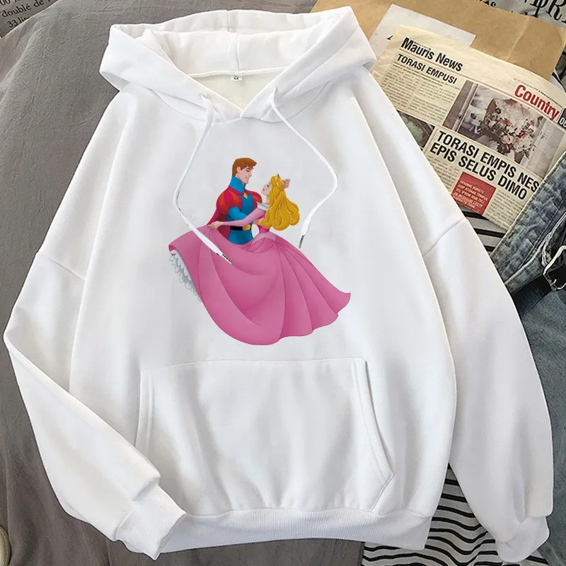 

Aurora and Prince Phillip Dancing Goth Clothes Women's Outerwear Cartoon Couple Clothes Kawaii Clothing Sweatshirts Hoodies 2022
