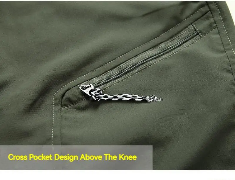 Description Picture 6 of item(S-5XL)2 in 1 Sports Pants Quick Dry Outdoor Hiking Fishing Runing Capming Long Trouser Can Remove To Shorts Beach Trip Pants