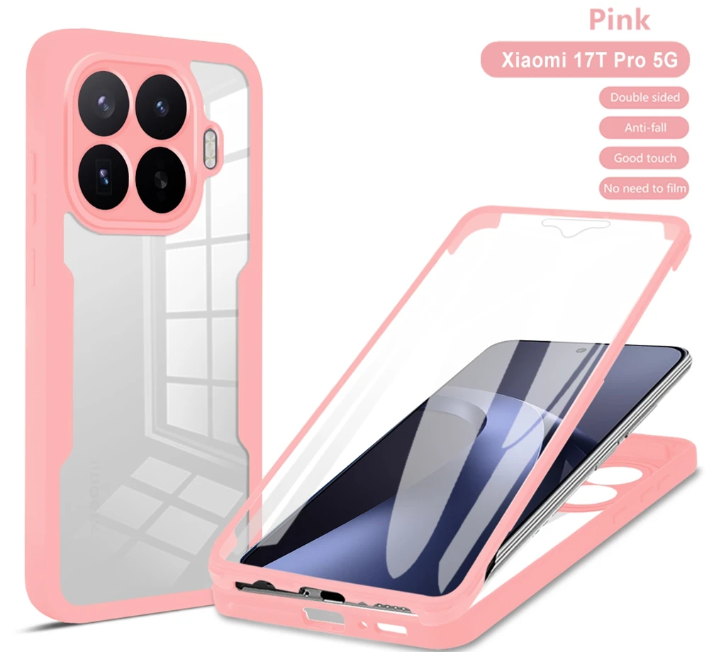 Transparent 360° Full Body Shockproof Phone Cover - Clear Screen Protector Case