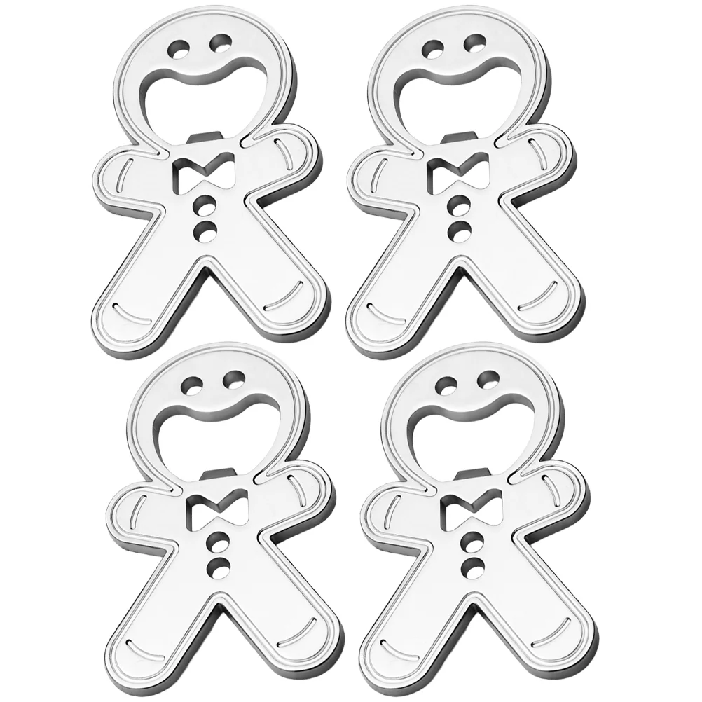 

Zinc Alloy Beer Opener Gingerbread Man Shaped Beer Bottle Opener Jar Opener Cartoon Doll Bottle Opener Keychain